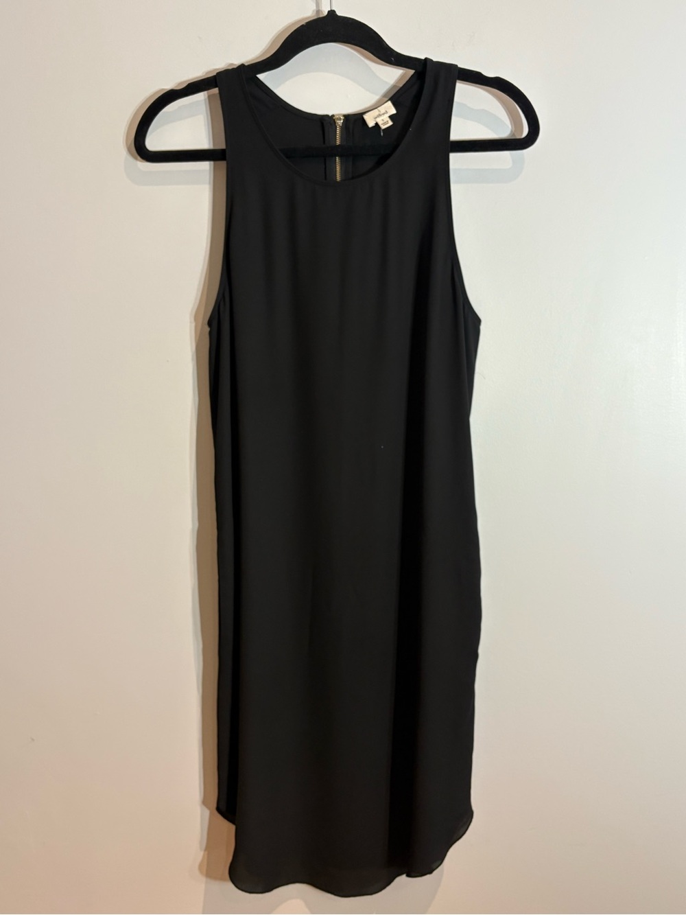 Wilfred Black Sleeveless Shift Midi Dress